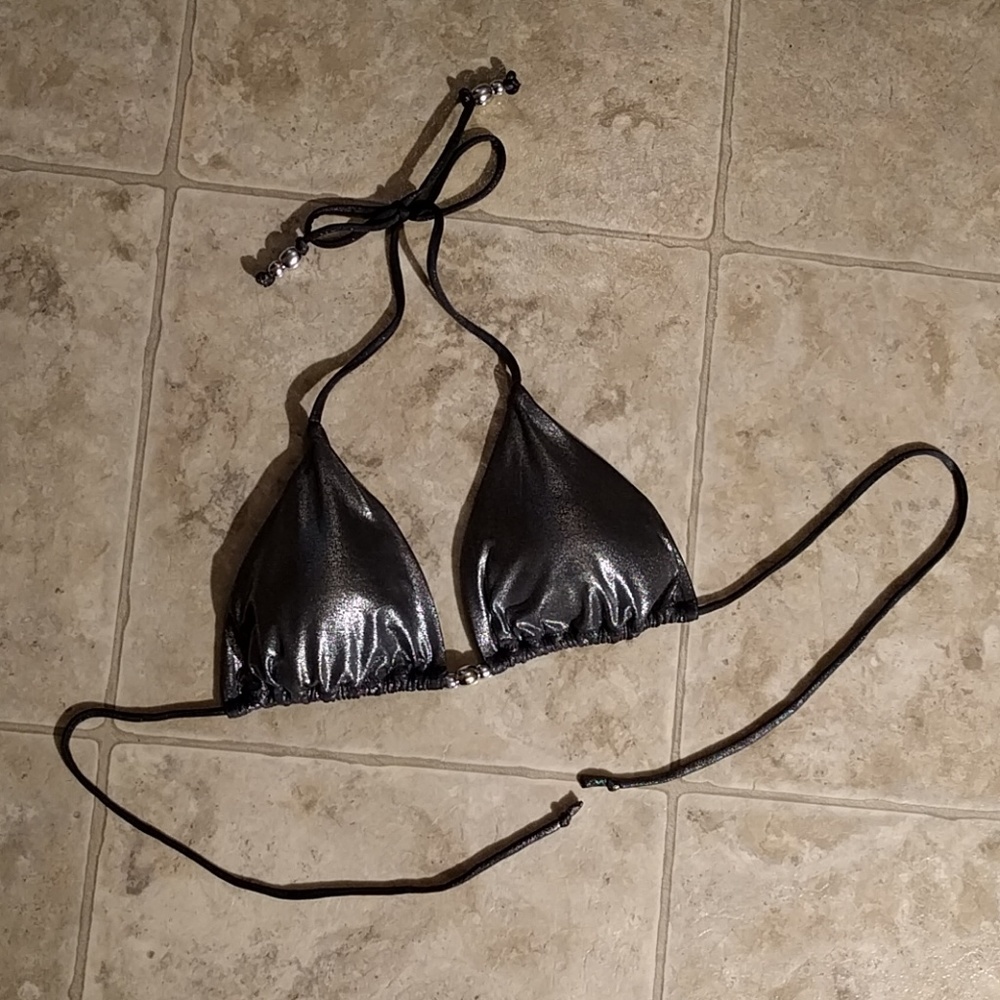 Metallic victorias secret bikini top size small